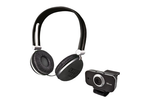 Веб-камера Trust Urban Revolt Headset & Webcam Night Rider